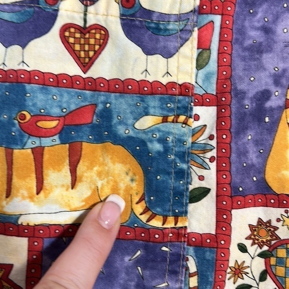 Cottonality Whimsical Cat Scrub Top Small - Picture 11 of 13